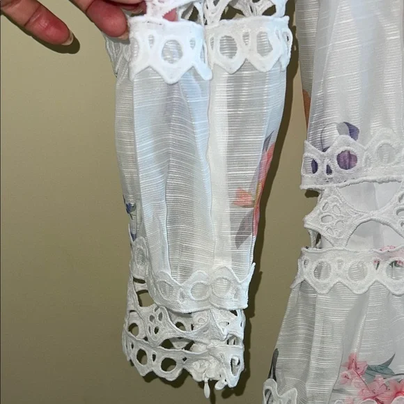 Lai Meng Five Cats Floral Lace Long Sleeve Dress Size Small New With Tag - Picture 11 of 16